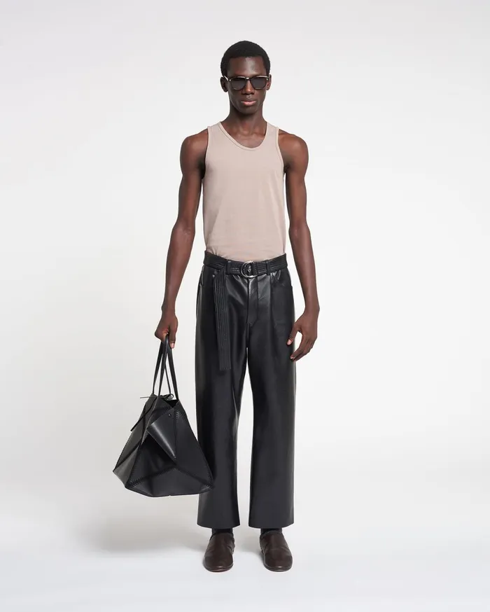 Aziz Organically Grown Cotton Tank Top Nut Men Nanushka Tops