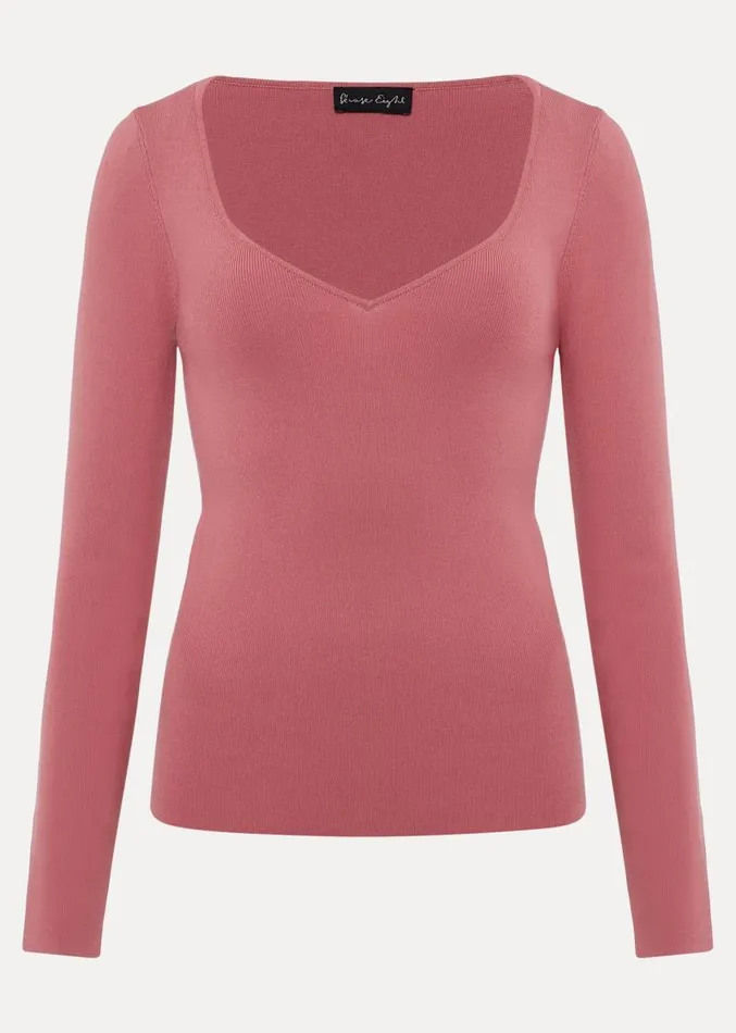Azura Sweetheart Neck Knit Top Rose Women Phase Eight Knitwear