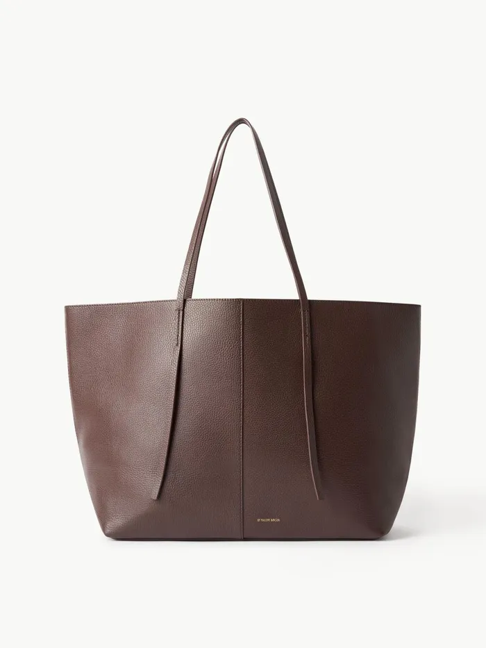Bags Women By Malene Birger Abilla Leather Tote Coffee Bean