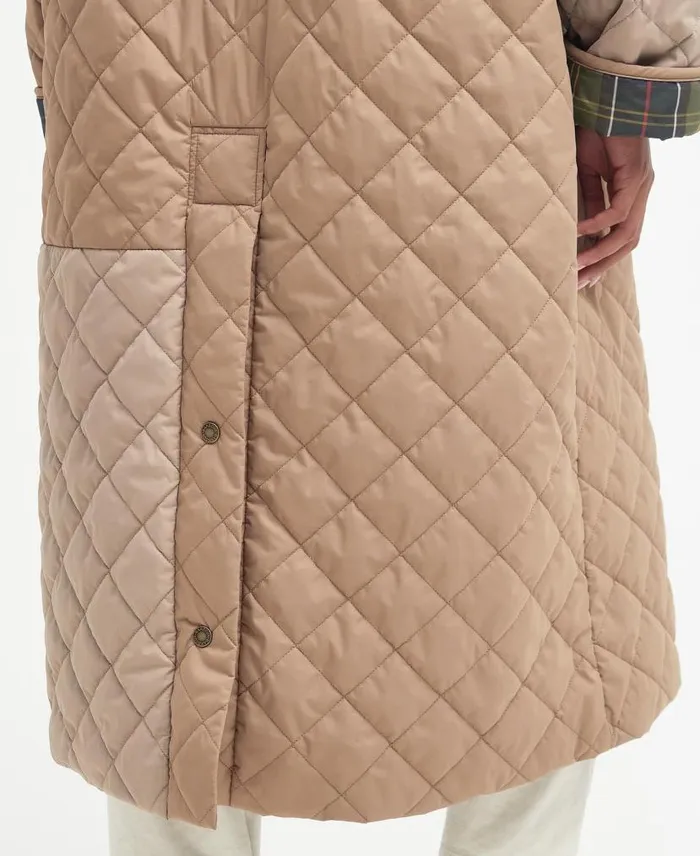 Barbour X GANNI Burghley Quilted Jacket Honeylight Trenchclassic Women Barbour Quilted Jackets