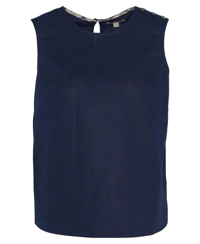 Bathgate Tank Top Classic White Women Barbour Shirts and Blouses
