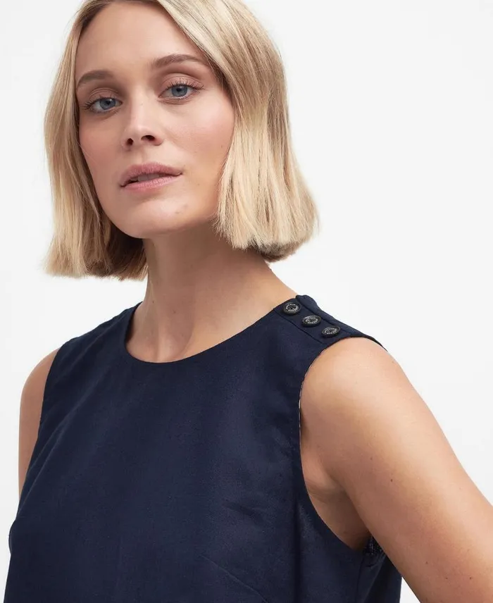 Bathgate Tank Top Classic White Women Barbour Shirts and Blouses