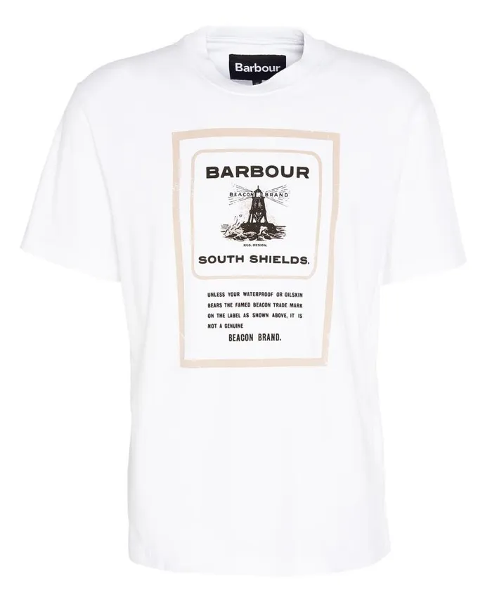 Beacon Graphic TShirt Classic White Men Barbour TShirts