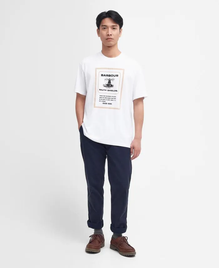 Beacon Graphic TShirt Classic White Men Barbour TShirts