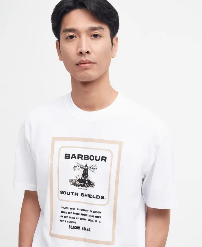 Beacon Graphic TShirt Classic White Men Barbour TShirts
