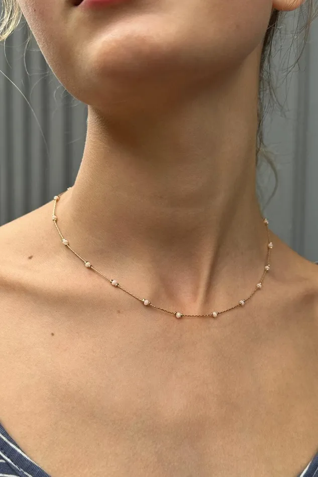 Bead Necklace Gold Women Brandy Melville Jewelry