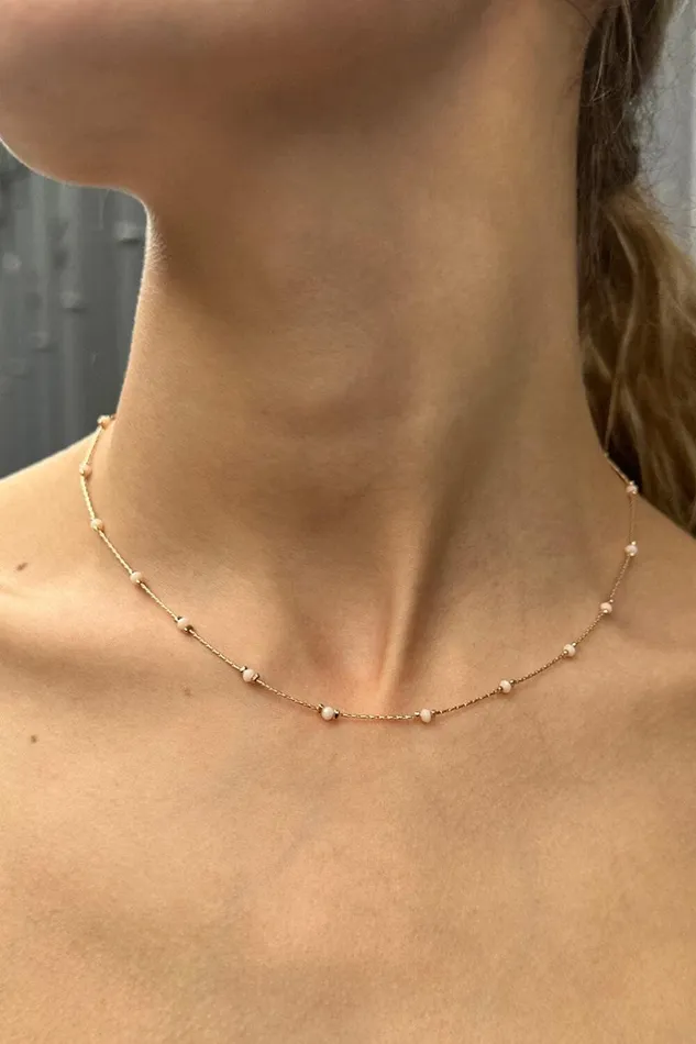 Bead Necklace Gold Women Brandy Melville Jewelry