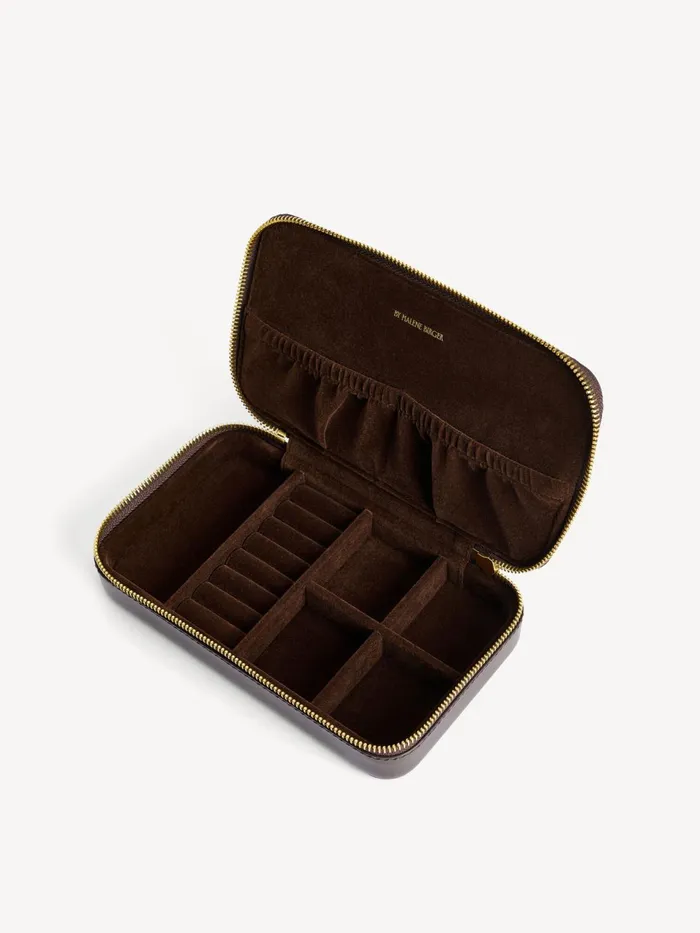 Beauty Bags Women By Malene Birger Aya Cher Jewellery Case Dark Brown