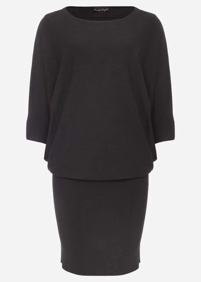 Becca Batwing Knitted Dress Charcoal Women Phase Eight Dresses