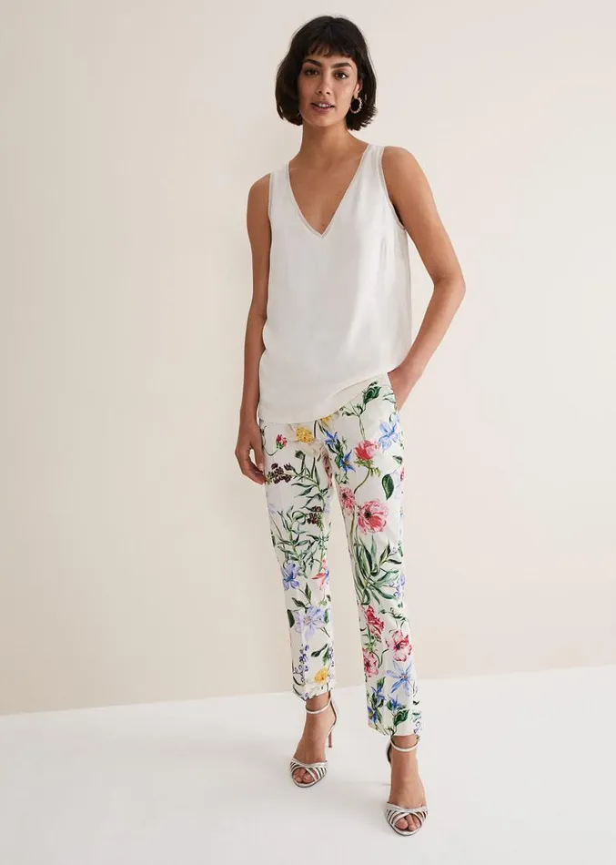 Bellamy Satin Sleeveless Top Oyster Women Phase Eight Tops and TShirts