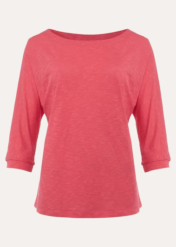 Belle Scoop Neck Top Pink Women Phase Eight Tops and TShirts