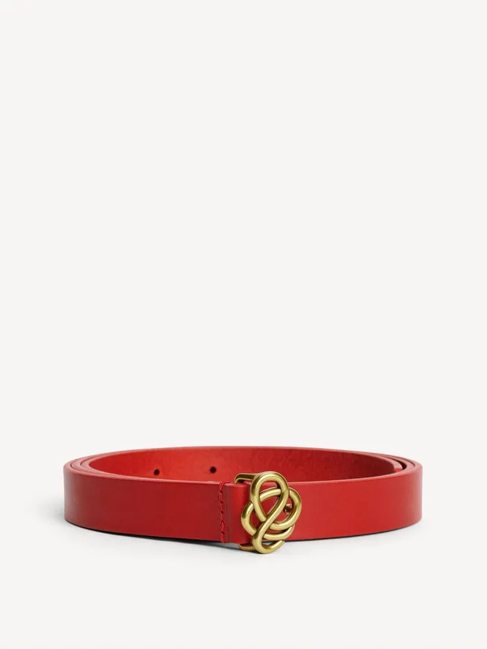 Belts Women By Malene Birger Ouma Leather Belt Dark Chilli