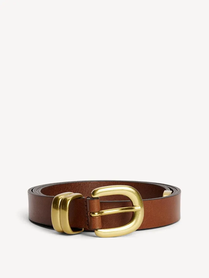 Belts Women By Malene Birger Zoilo Leather Belt Dark Brown