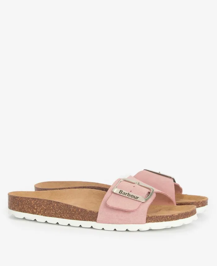 Benton Sandals Pink Suede Women Barbour Sandals