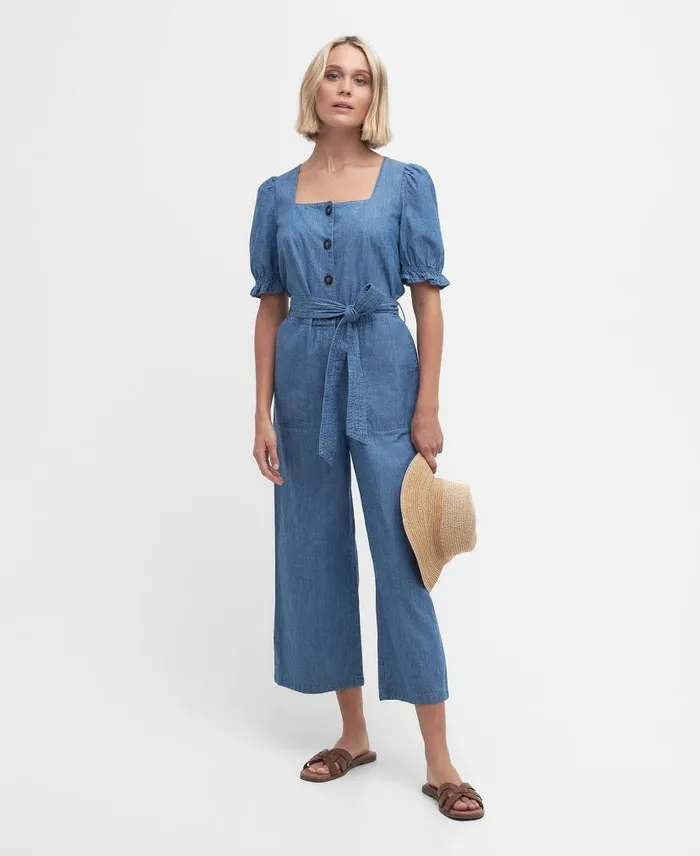 Berkley Denim Jumpsuit Chambray Women Barbour Dresses and Skirts