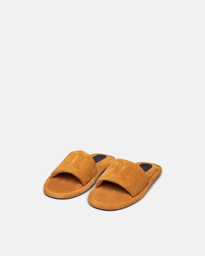 Berrington Logo Slides Mustard WomenMen Nanushka Shoes