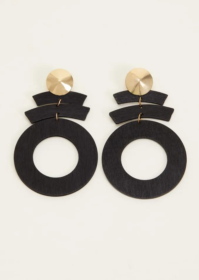 Black Abstract Drop Earrings Black Women Phase Eight Jewellery