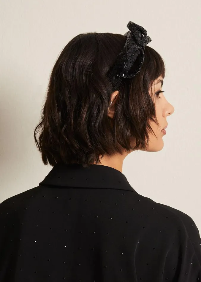 Black Sequin Headband Black Women Phase Eight Fascinators and Hats