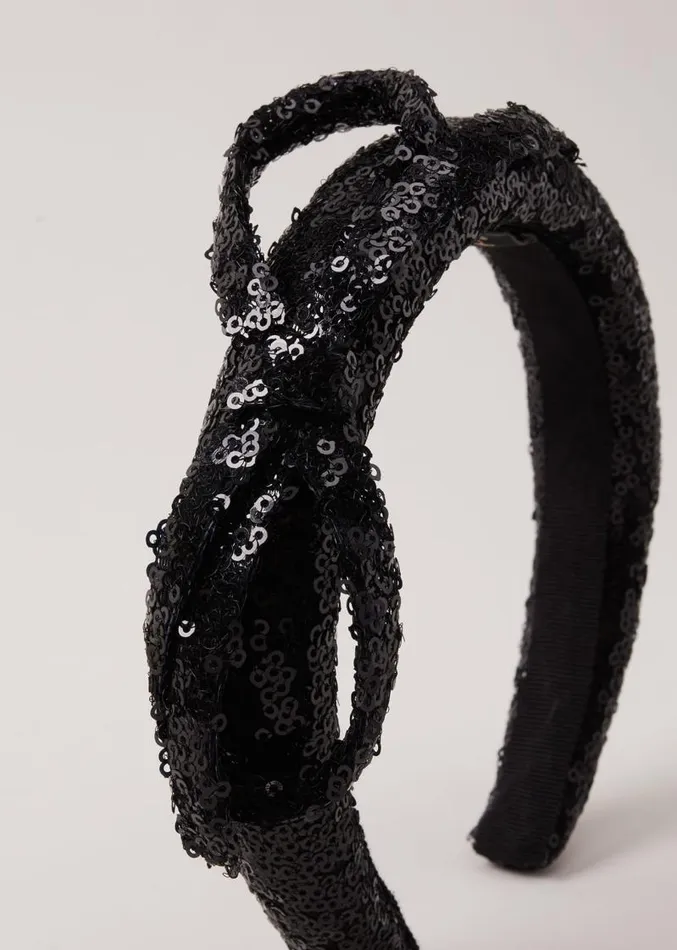 Black Sequin Headband Black Women Phase Eight Fascinators and Hats