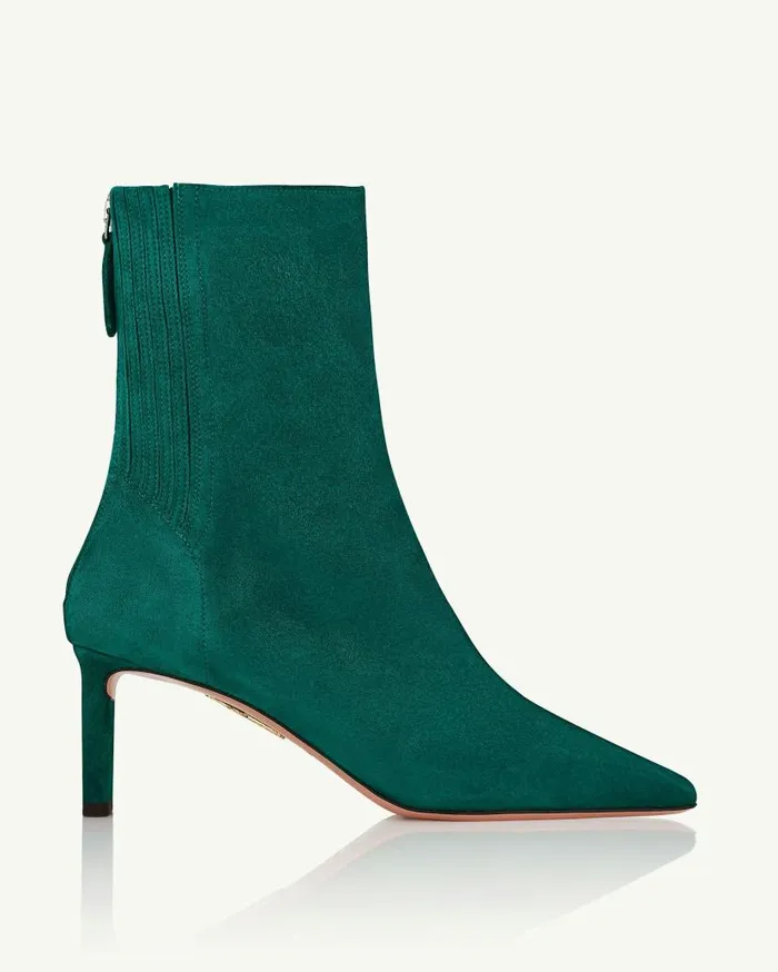 Blade Bootie 65 Green Women Aquazzura Booties Blade Bootie 65 Green Women Aquazzura Booties