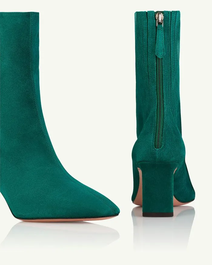 Blade Bootie 65 Green Women Aquazzura Booties Blade Bootie 65 Green Women Aquazzura Booties