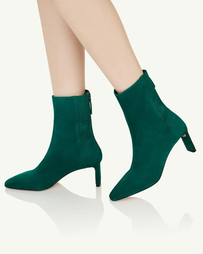 Blade Bootie 65 Green Women Aquazzura Booties Blade Bootie 65 Green Women Aquazzura Booties