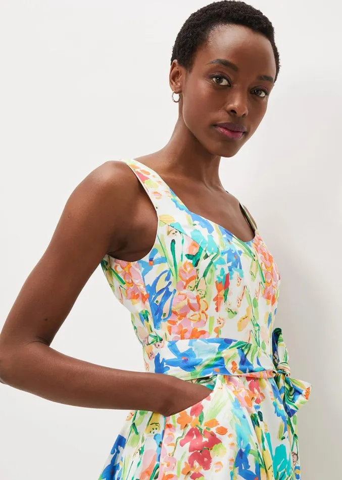 Blair Cotton Floral Dress Multicoloured Women Phase Eight Dresses