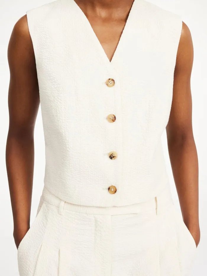 Blazers Women By Malene Birger Blaire Waistcoat Soft White
