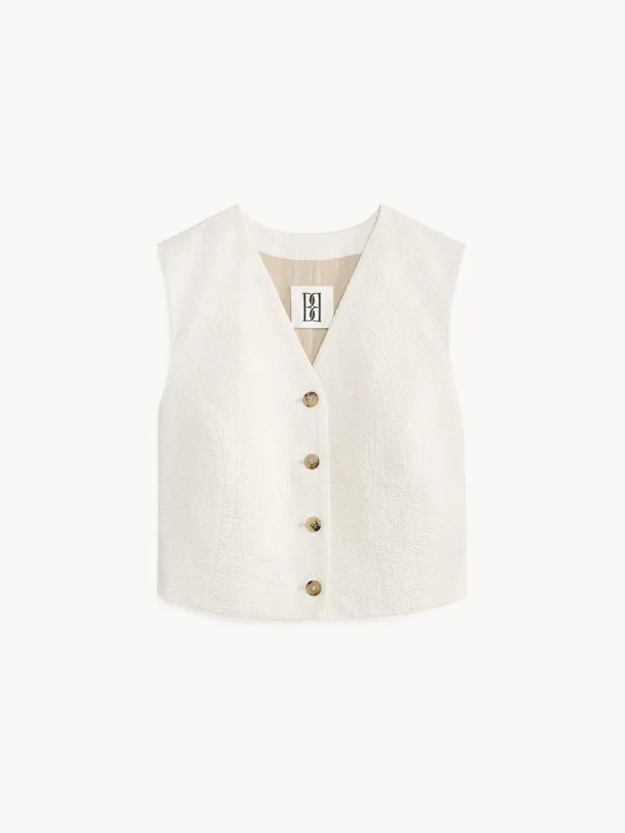 Blazers Women By Malene Birger Blaire Waistcoat Soft White