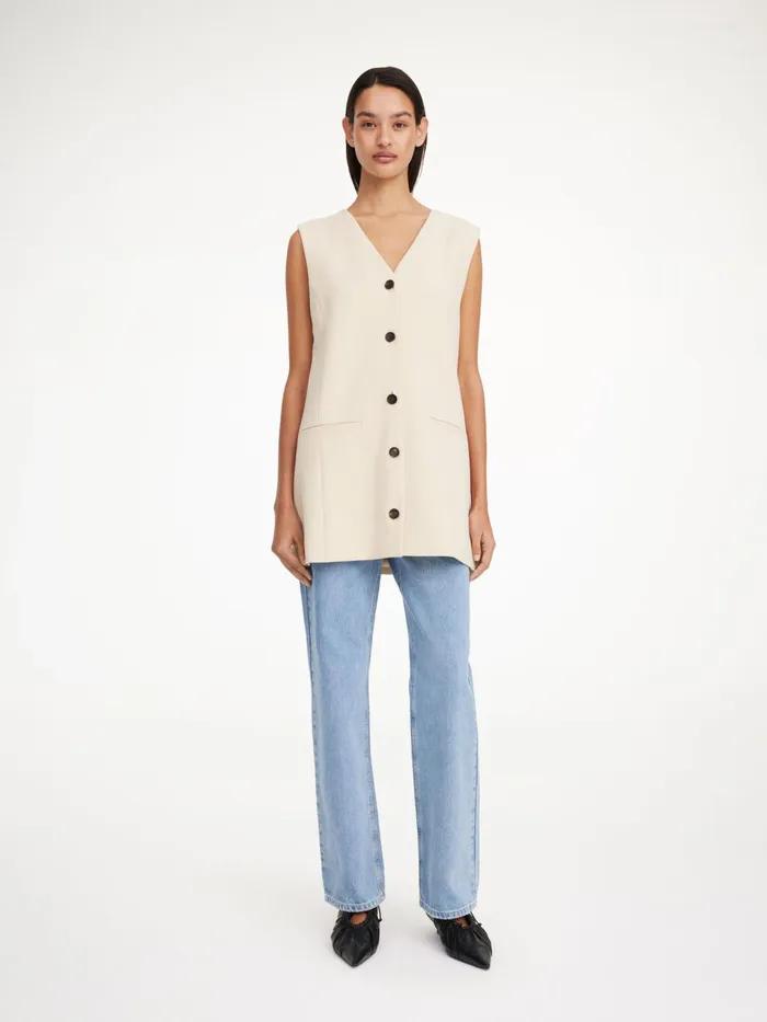 Blazers Women By Malene Birger Francinne Waistcoat Wood