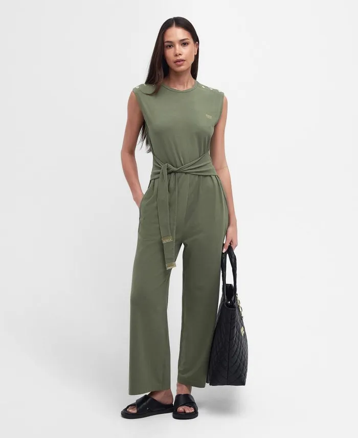 Bluford Jumpsuit Green Smoke Women Barbour Dresses and Skirts