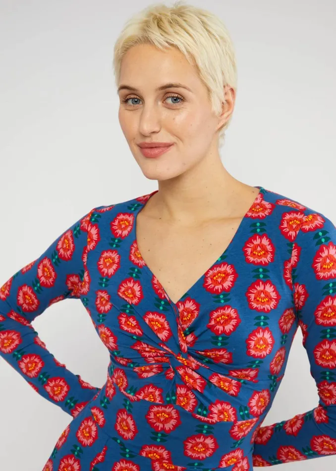 Blutsgeschwister Autumn Dress Hot Knot Blue Women Dresses