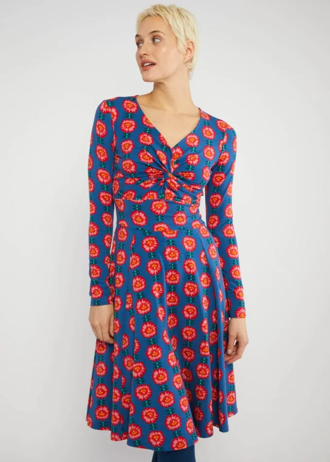 Blutsgeschwister Autumn Dress Hot Knot Blue Women Dresses
