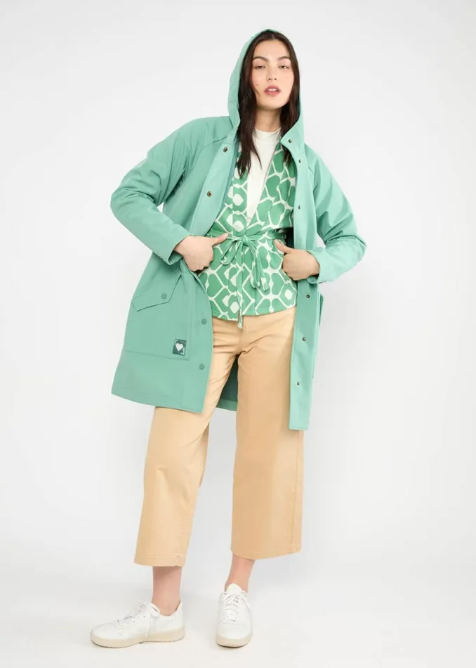 Blutsgeschwister Between Seasons Jacket Softfriese Green Women Jackets and Coats
