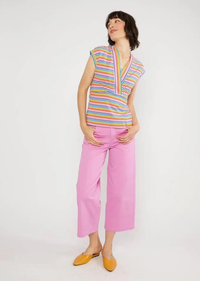 Blutsgeschwister Breton Shirt Virgin Venus Purple Women Tops