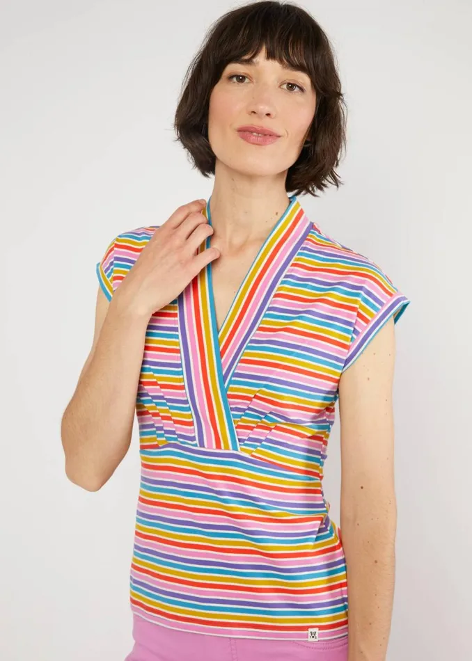Blutsgeschwister Breton Shirt Virgin Venus Purple Women Tops