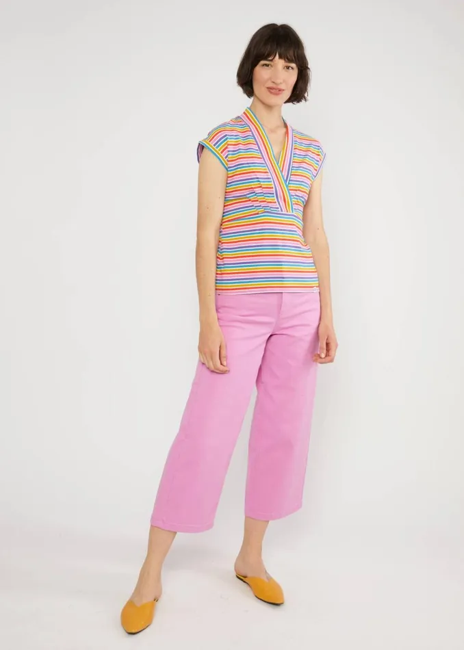 Blutsgeschwister Breton Shirt Virgin Venus Purple Women Tops