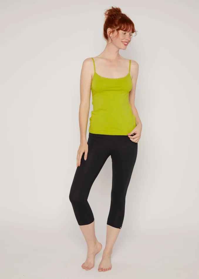 Blutsgeschwister Capri Leggings Cropped Laune Legs Black Women Trousers