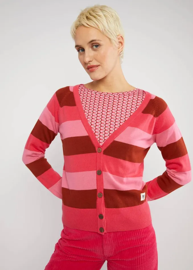 Blutsgeschwister Cardigan Bright Side Of Life Red Women Cardigans