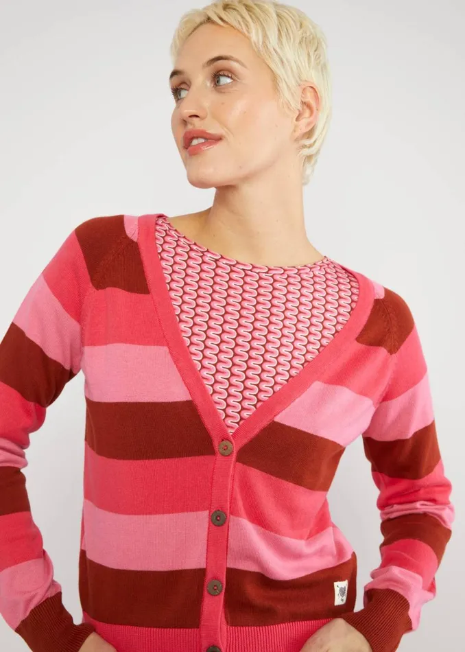 Blutsgeschwister Cardigan Bright Side Of Life Red Women Cardigans