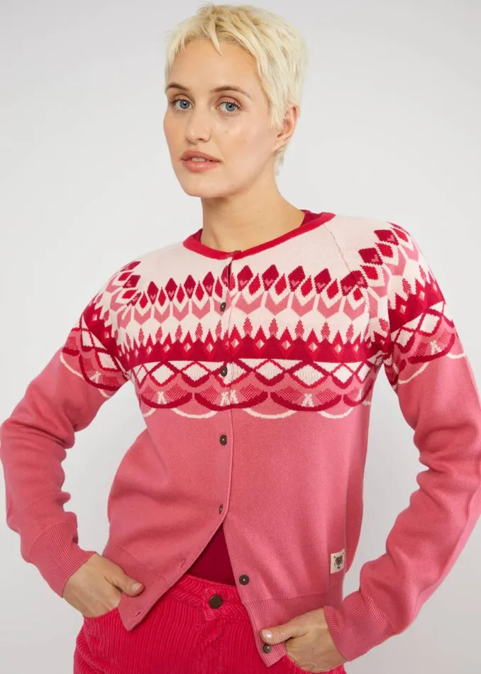 Blutsgeschwister Cardigan Happy Heritage Pink Women Cardigans