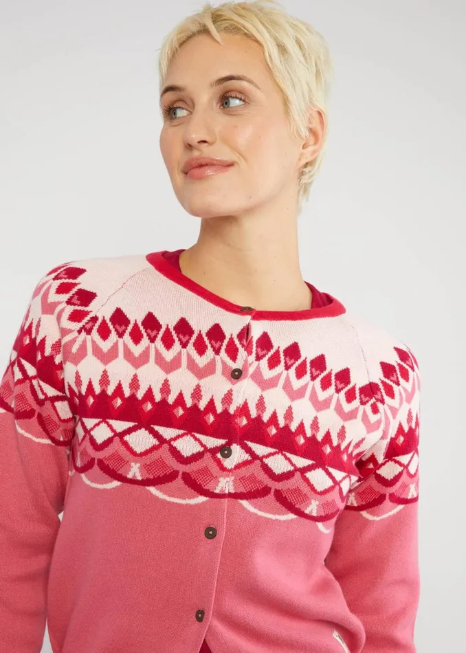 Blutsgeschwister Cardigan Happy Heritage Pink Women Cardigans