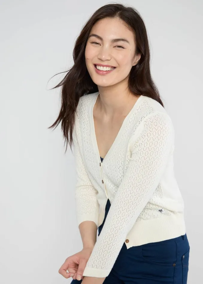 Blutsgeschwister Cardigan Sweet Petite White Women Cardigans