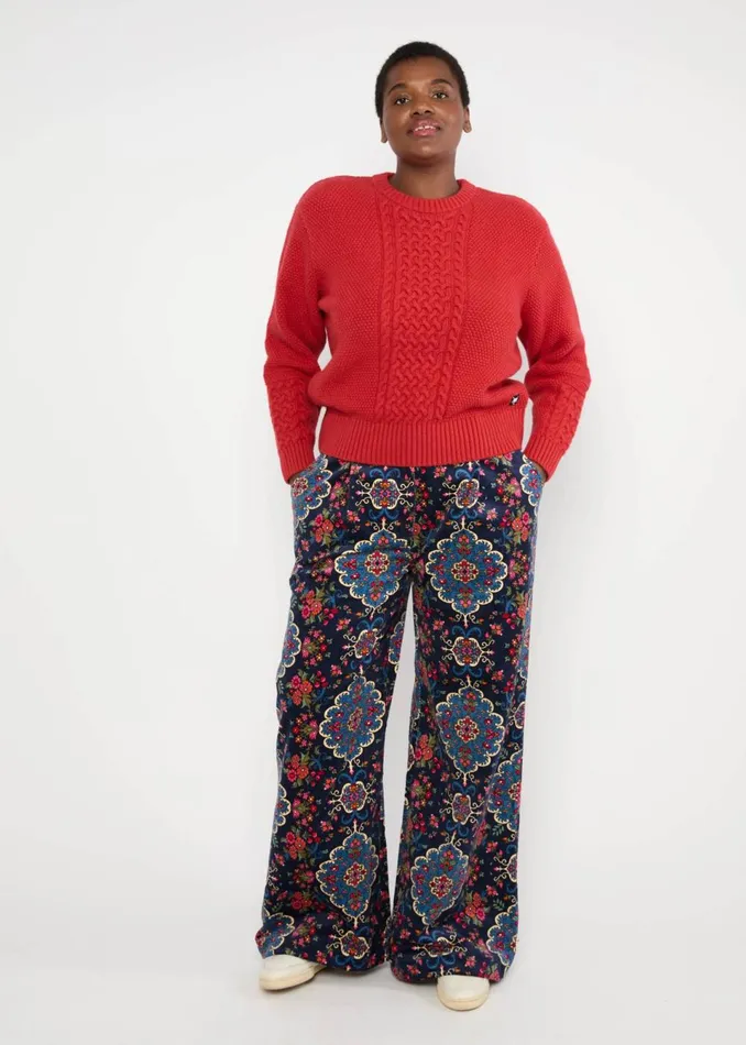 Blutsgeschwister Corduroy Pants Deedericksbockers Blue Women Trousers