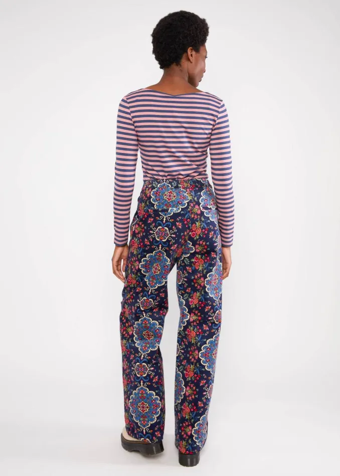 Blutsgeschwister Corduroy Pants Deedericksbockers Blue Women Trousers