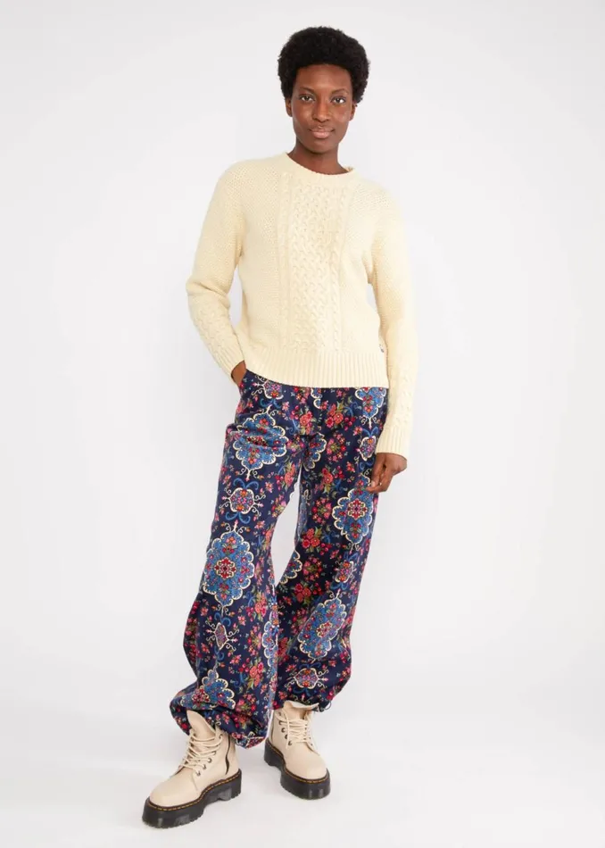Blutsgeschwister Corduroy Pants Deedericksbockers Blue Women Trousers