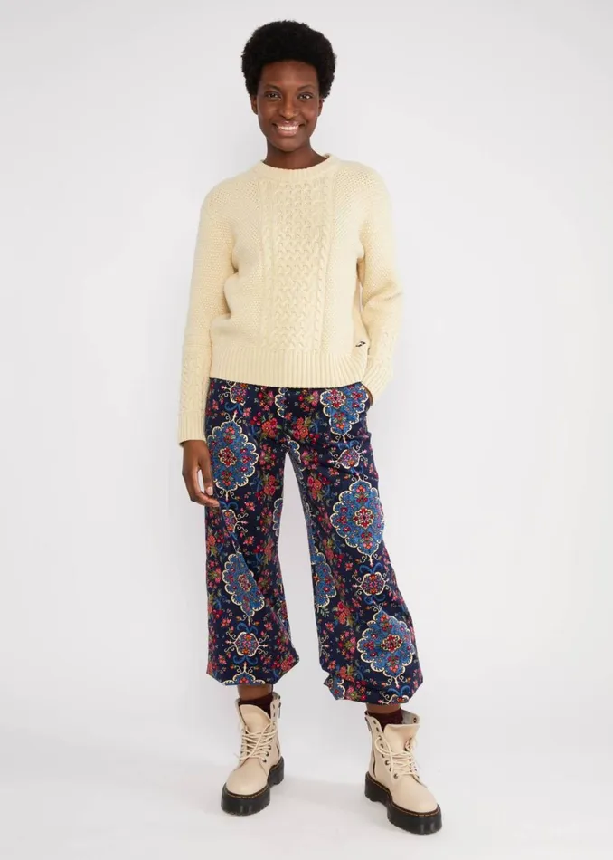 Blutsgeschwister Corduroy Pants Deedericksbockers Blue Women Trousers
