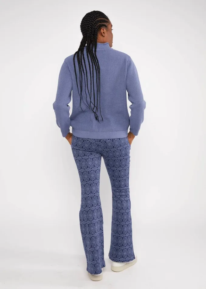 Blutsgeschwister Flares On A Winters Day Flared Blue Women Trousers