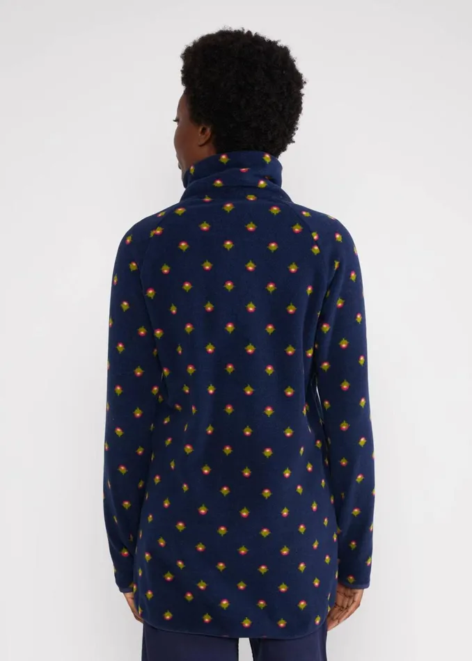 Blutsgeschwister Fleece Jacket Httenzauber Long Blue Women Sweatshirts and Hoodies