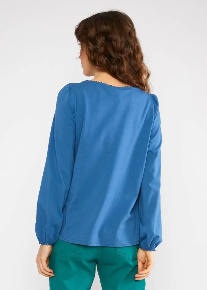 Blutsgeschwister Jersey Top Say It Loud Blue Women Tops